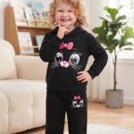 black kids hoodie and jogger set
